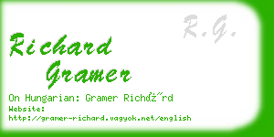 richard gramer business card